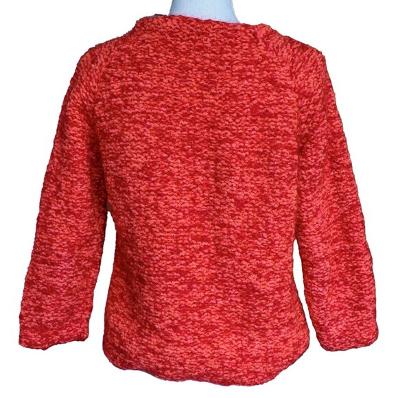 Saks VTG 60s Wool Sweater Mock Neck Boxy Fit Twee Mad Men 3/4 Sleeve Turtleneck - Picture 2 of 13